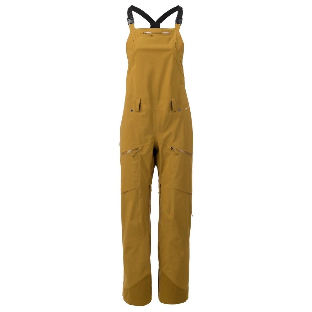 Flylow Foxy Bib Womens Ski Snowboard Pants Rye Brown Size 4 4082-215-52 NEW